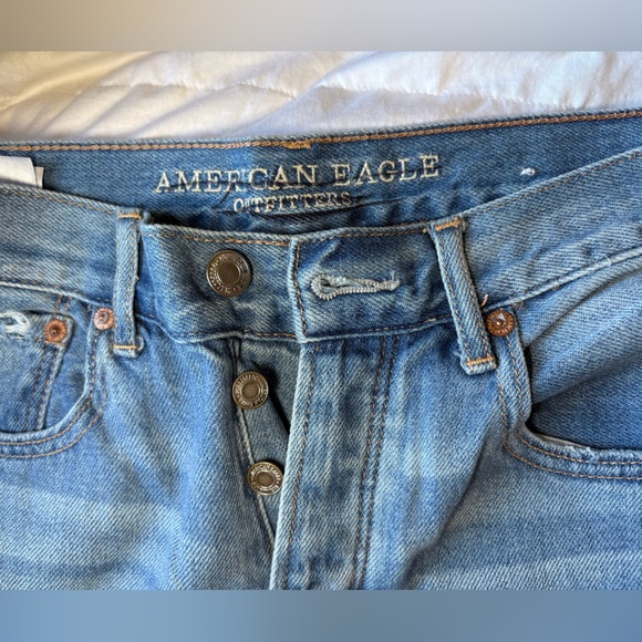 American Eagle Outfitters Blue Skinny Jeans Distressed BNWT - Picture 2 of 5